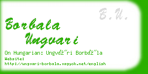 borbala ungvari business card